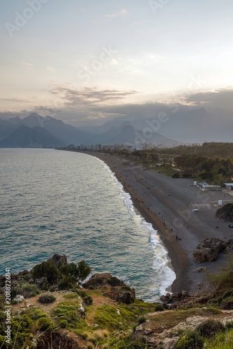 Konyaalti Beach in Antalya is one of the two main beaches of the city	