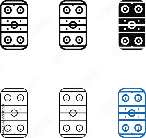 Photography rink ice hockey sport game color icon vector