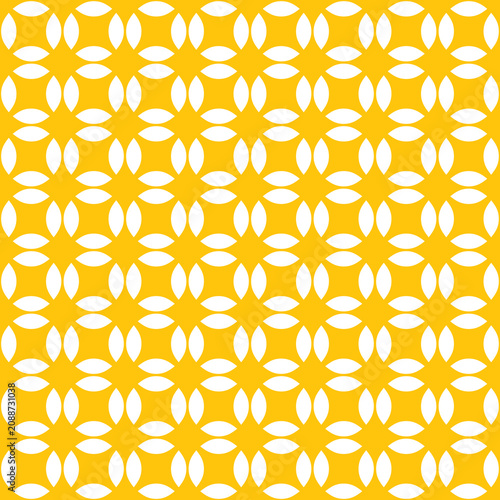 Yellow & white abstract seamless pattern