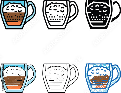 Bild auf Leinwand raf coffee color icon vector