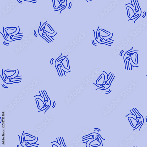 Фотография shoulder dislocation in gym vector line seamless pattern shoulder dislocation in