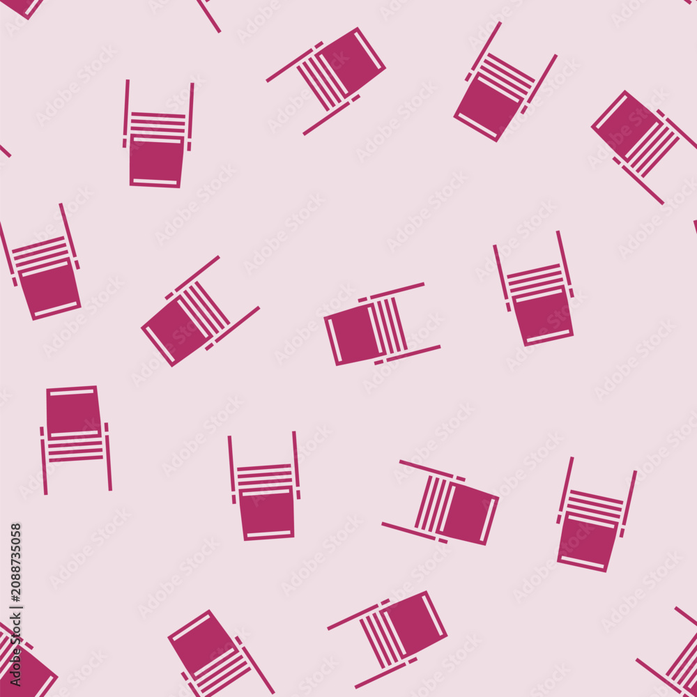 Fototapeta premium patio chair outdoor furniture vector glyph seamless pattern patio chair outdoor furniture sign illustration