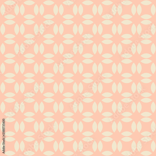 Pink & cream abstract shapes seamless pattern