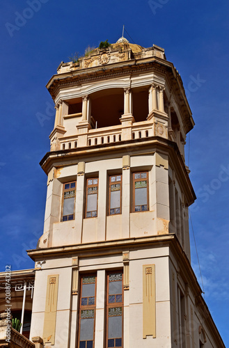 Detail of art nouveau facade in Ribeirao Preto, Sao Paulo, Brazil