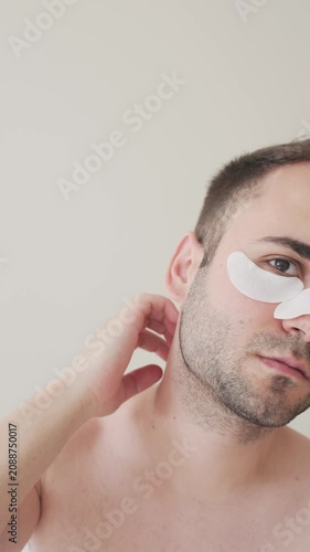 Close-Up Young Person with Under Eye Mask