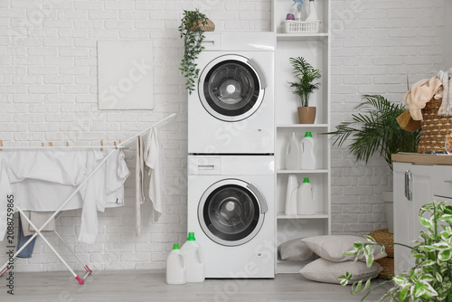 Interior of laundry room wi...