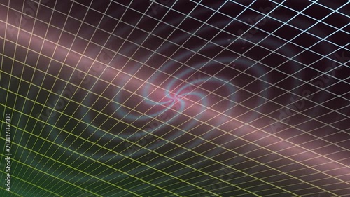 Abstract Grid Space Warp Visuals in Dynamic Depth Field