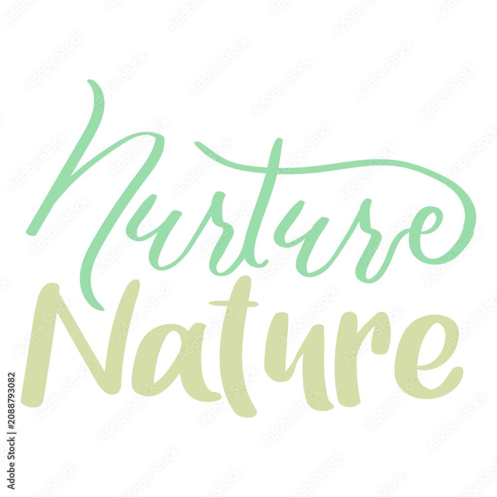 Fototapeta premium Nurture nature badge sticker