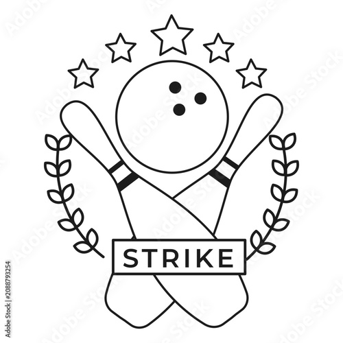 Photos Strike skittle ball star branch badge stroke
