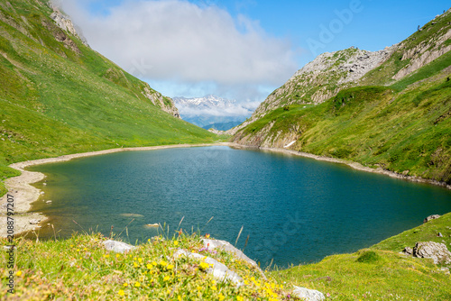 Lhurs Lake in the Cirque de Lescun, Pyrenees-Atlantiques, Nouvelle-Aquitaine, France