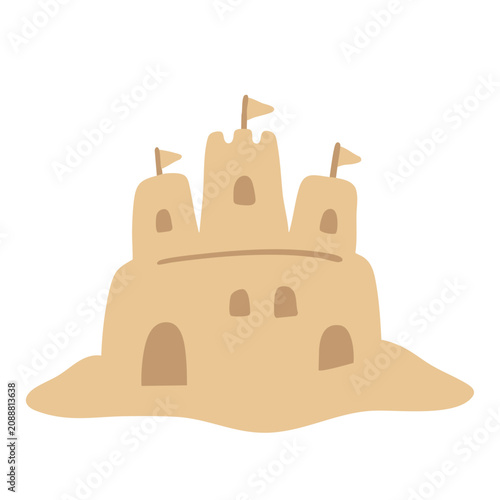 Simple Sandcastle Illustration