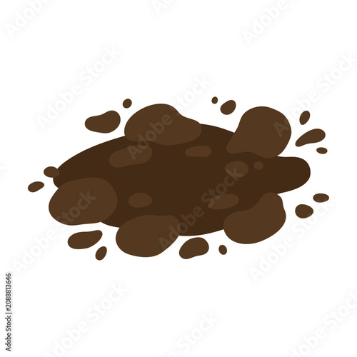 Cartoon Splatter of Brown Mud