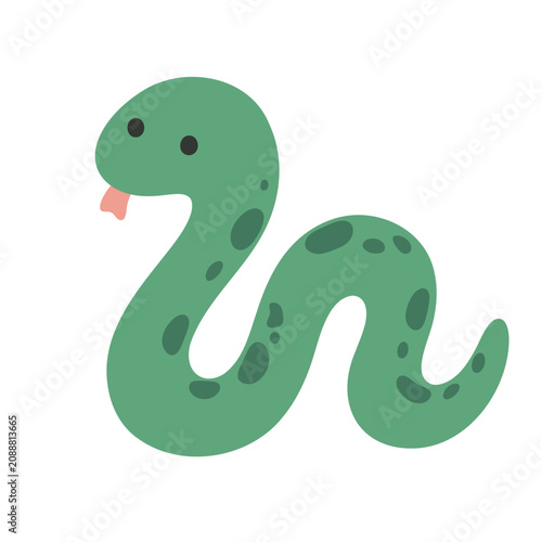 Cute Cartoon Snake Illustration