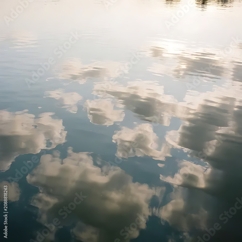 Cloud reflections on water
