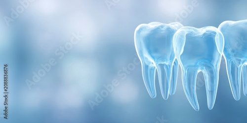 A Close-Up View of Teeth Highlighting Their Structure and Appearance in a Clean, Bright Aesthetic Background for Dental Health Awareness