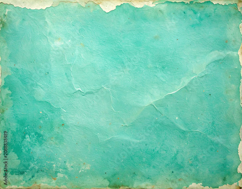 ターコイズブルーのグランジ風ヴィンテージ背景テクスチャ素材/Turquoise grunge vintage background texture template