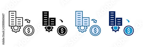 Obraz na plátně Solvency Icon Set Multiple Style Collection