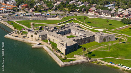 Obraz na płótnie Aerial view of the Castillo de San Marcos in St