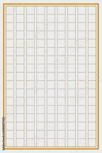 Genkouyoushi grid paper background for Japanese kanji writing practice