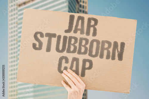 Tableau sur toile "Jar stubborn cap" Lid absolutely refuses to turn