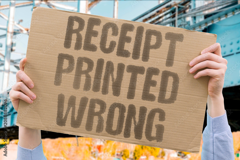Fotografie "Receipt printed wrong" Purchase record came out garbled
