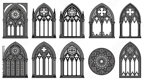 Photos Gothic Window Designs Collection - Ornate Architectural Elements