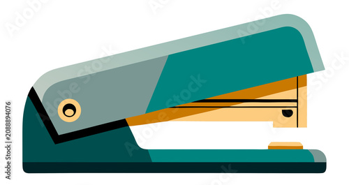 Obraz na płótnie Modern desktop stapler side view illustration.