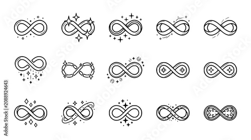 Obraz na plátne Infinity Symbol Collection: Diverse Designs and Styles
