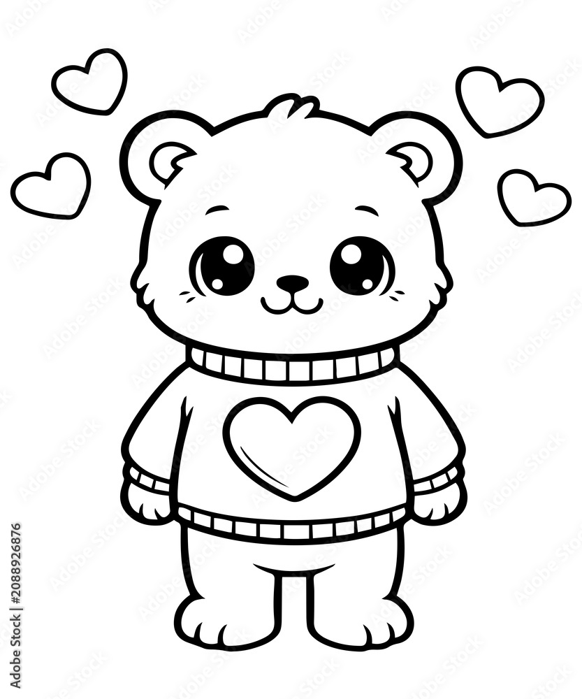 Fototapeta premium bear, cartoon, animal, teddy, baby, illustration, toy, vector, love, character, cute, heart, funny, teddy bear, art, fun, panda, brown, child, drawing, design, dog, mammal, icon, animals