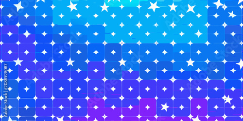 Obraz na plátně Star pattern with gradient blue and purple coloration