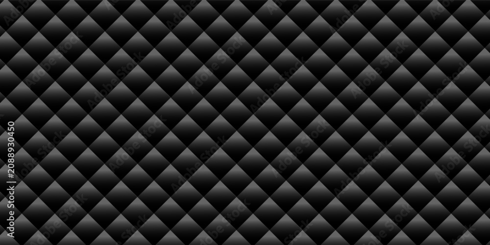 Fototapeta premium Luxury upholstered backdrop. Stitched layered background pattern. Leather textured sofa background. vector