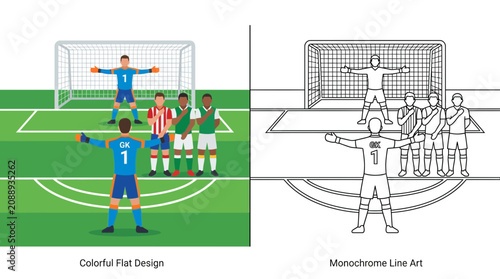 Fotografie Soccer Goalie Training vs