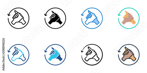 Foto Trust rebuilding icons set multiple style collection