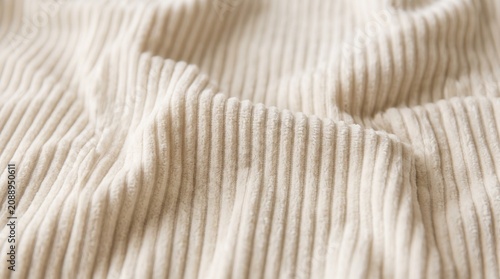 Cuadro en lienzo Fabric texture background in Cloud Dancer, color 2026 year lofty shade of white