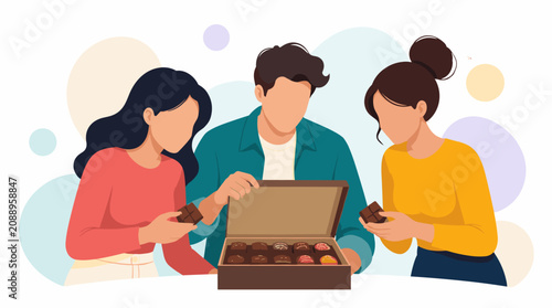 World Chocolate Day Celebrating People Sharing Chocolate Experience.