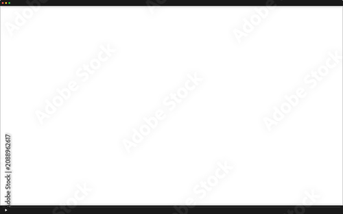 Принти на полотні Video Player Window Mockup Frame — Transparent Overlay for Screenshots and Prese