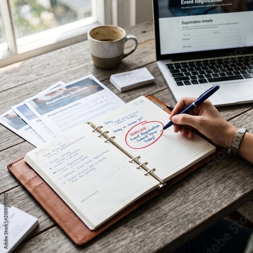 Conference Registration Deadline and Online Event Sign-Up Concept