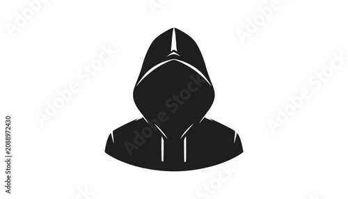 Imagine prompt: silhouette of a hooded person with anonymous
