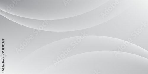 Abstract white and grey wave background, elegant dynamic smooth curve shapes texture backdrop, modern minimal light corporate banner design