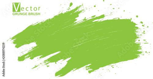 Elegant green paint stroke for fashion banner backdrop. Abstract beauty watercolor splash element for product packaging.
