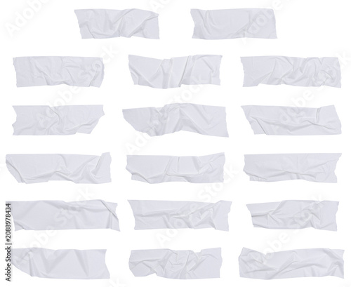 Realistic adhesive tape collection Sticky scotch tape of different sizes