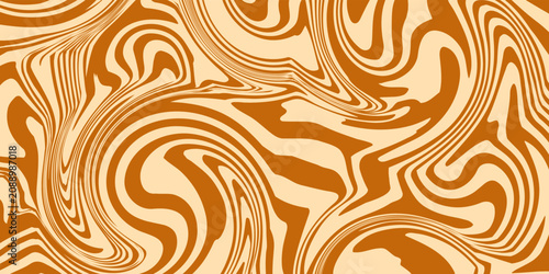 Swirl Caramel Pattern. Vector Splash Caramel Sauce Background. Swirl Peanut Butter Texture. Toffee and Milk Pattern. Liquid Chocolate Bg
