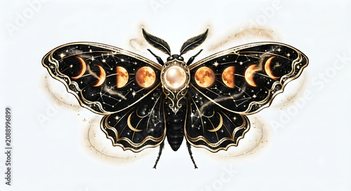 Colorful Butterfly with Yellow and Orange Wings Isolated on Black Background, Elegant Swallowtail Insect Macro Nature Beauty and Wildlife Illustration
