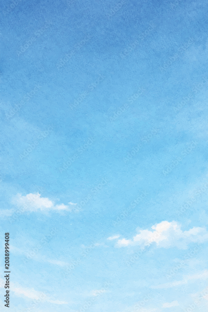 Obraz premium watercolor clean cloud blue sky