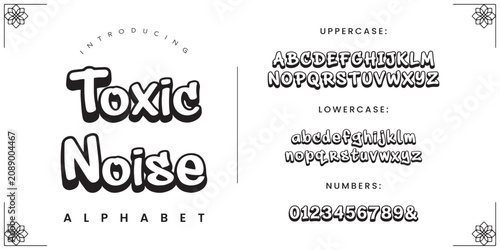Konstfotografi Toxic Noise Playful Cartoon Font Fun Decorative Lettering for Kids and Branding