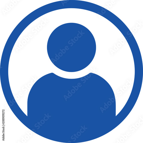 Blue User Avatar in Circle Icon