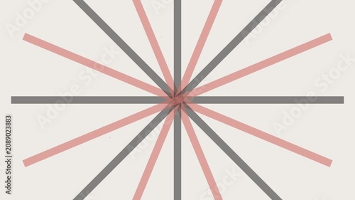 Minimalist geometric motion animation 4k background, with rotating grey, and pink lines, abstract