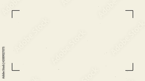 Minimalist vintage camera viewfinder overlay with grainy texture and frame effect animation 4k