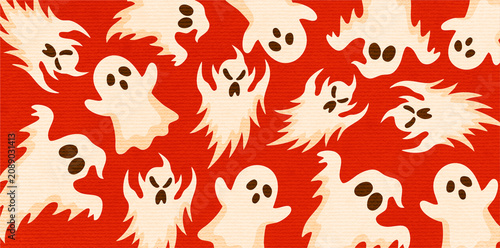 Foto A scary ghost pattern design for your festive halloween project