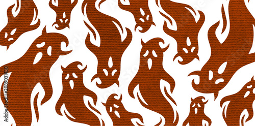 фотографія A scary ghost shapes design for your festive halloween project
